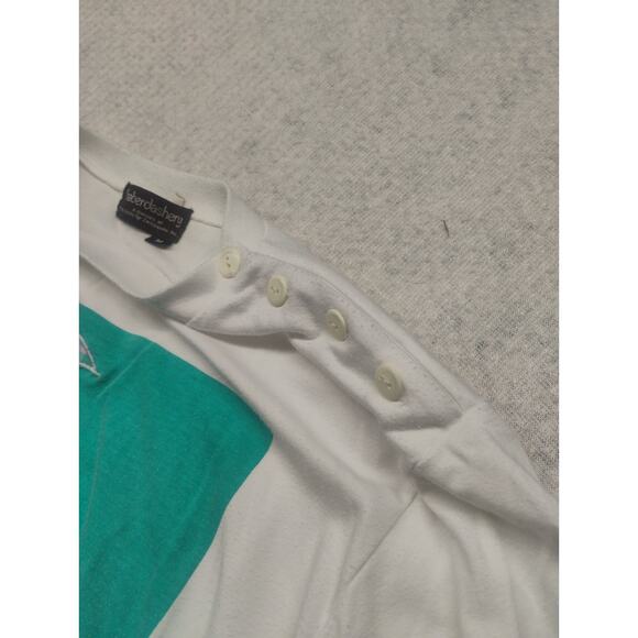 Vintage Haber Women's M Short Sleeve Art to Wear Fish Nautical Graphic Top Jesus - Picture 7 of 12